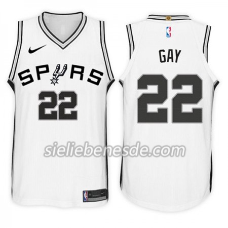 Herren NBA San Antonio Spurs Trikot Rudy Gay 22 Nike 2017-18 Weiß Swingman